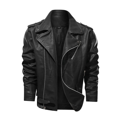 Ruben | Men's Slim-Fit Leather Biker Jacket - Image 2
