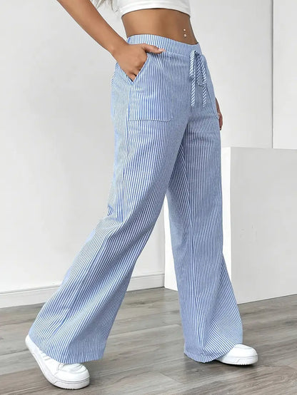 Linda | Elegant Striped Pants with Pockets in Trendy Colors - Image 23