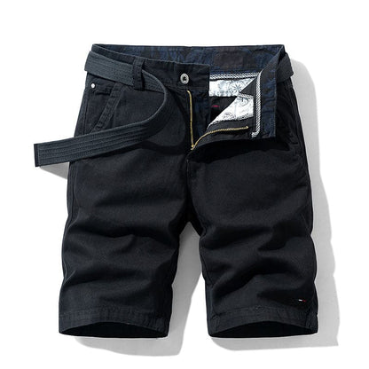 Demetrius | Knee-length Stylish Shorts with Belt & Pockets - Image 1