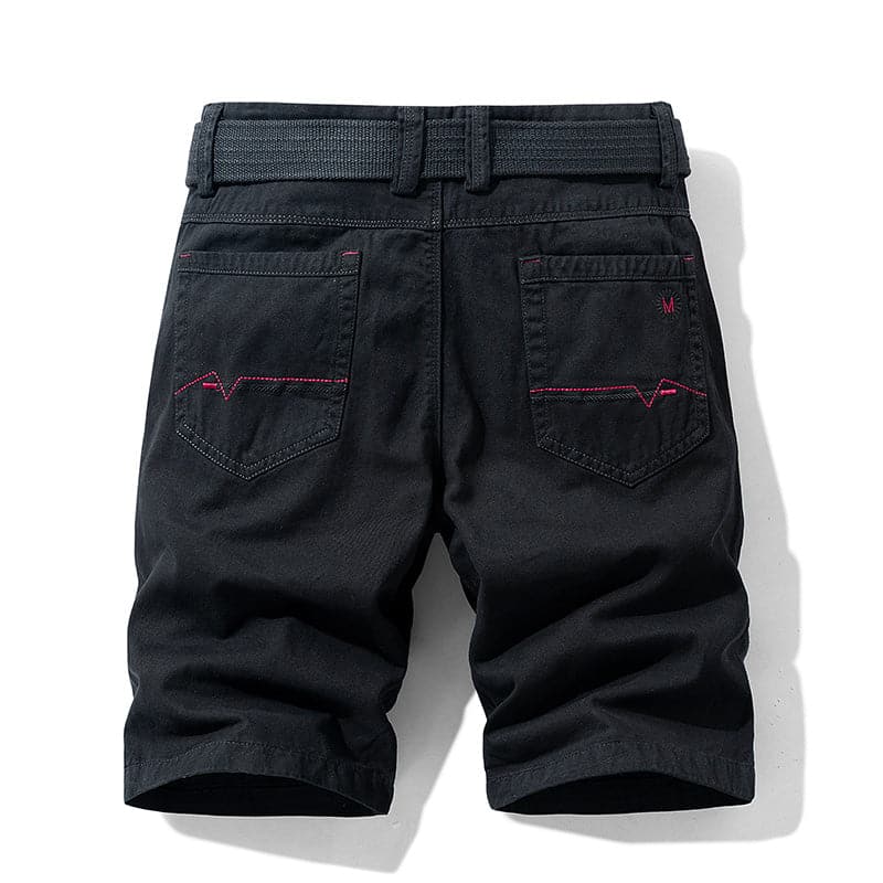 Demetrius | Knee-length Stylish Shorts with Belt & Pockets - Image 2