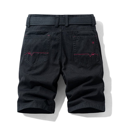 Demetrius | Knee-length Stylish Shorts with Belt & Pockets - Image 2