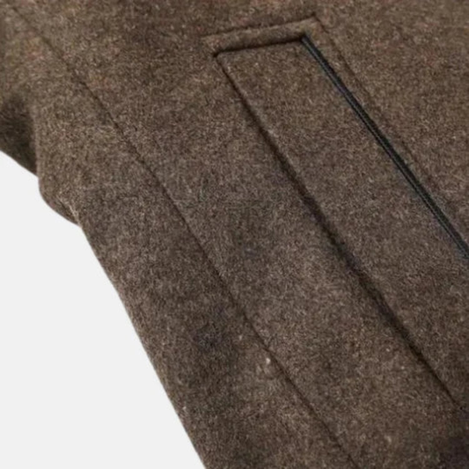Edward | Men's Mid-Length Stand Collar Overcoat - Image 8