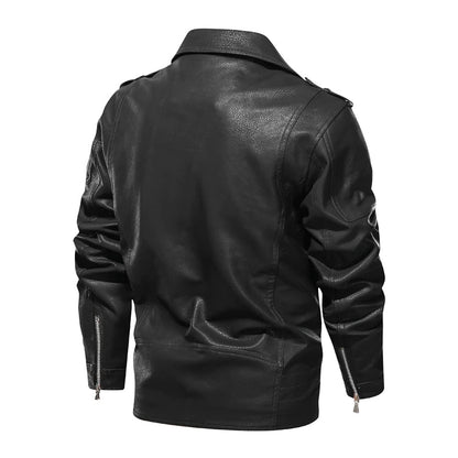 Ruben | Men's Slim-Fit Leather Biker Jacket - Image 5