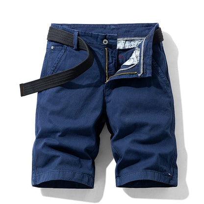Demetrius | Knee-length Stylish Shorts with Belt & Pockets - Image 5