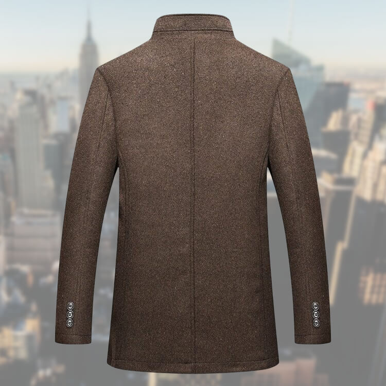 Rowan | Men's Button-Down Mid-Length Overcoat - Image 6