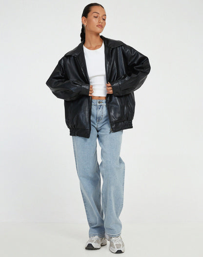 Sylvia | Women's Oversized Bomber Jacket - Image 5