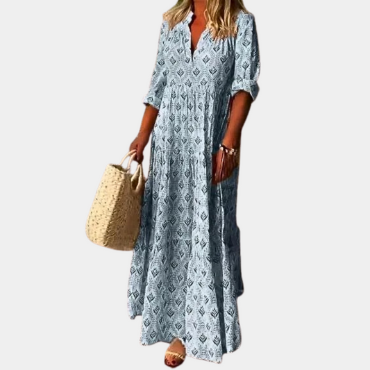 Pam | V-Neck Casual Summer Dress - Lightweight & Breathable - Image 1