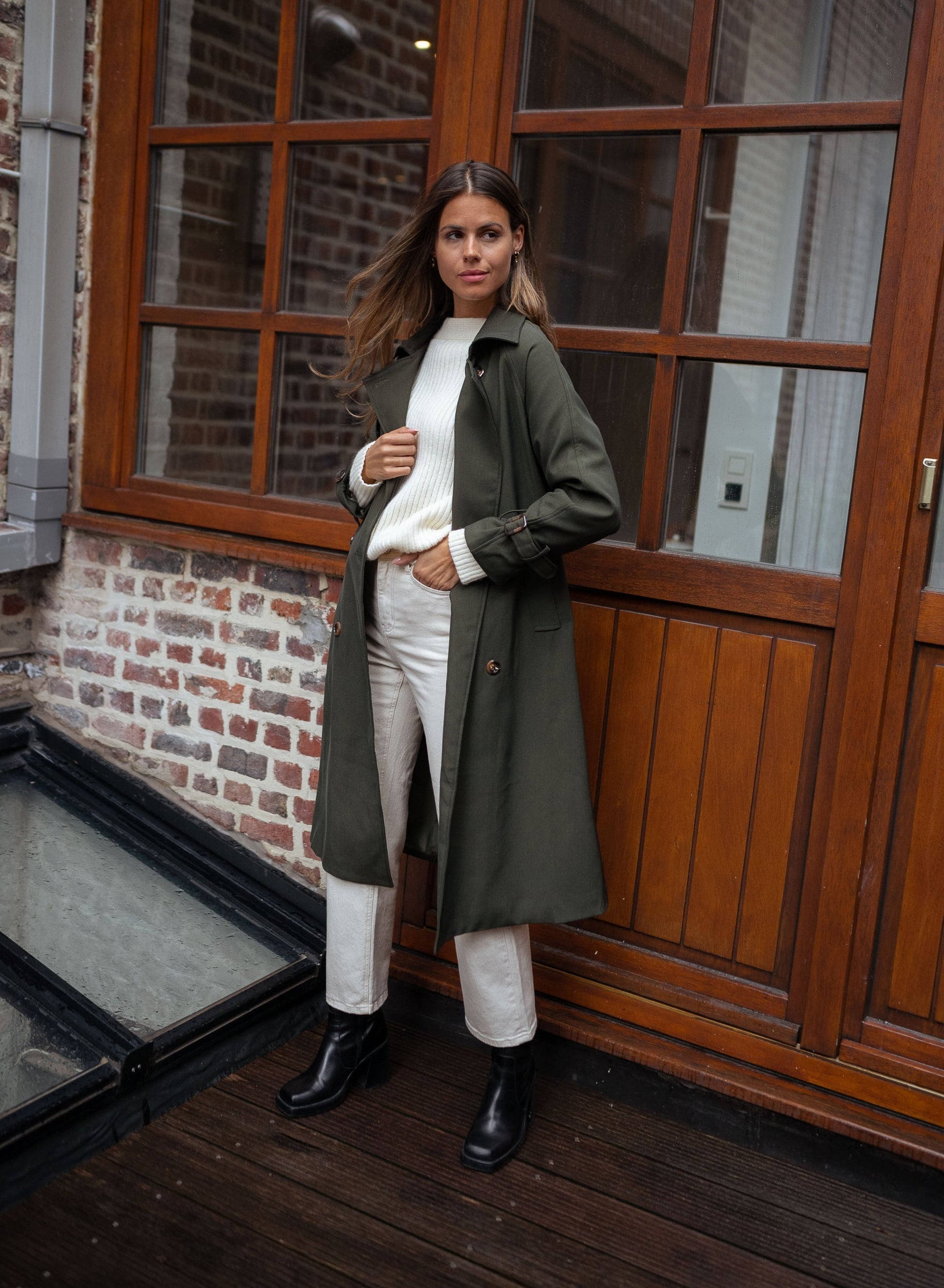 Krista | Women's Double-Breasted Long Coat - Image 13