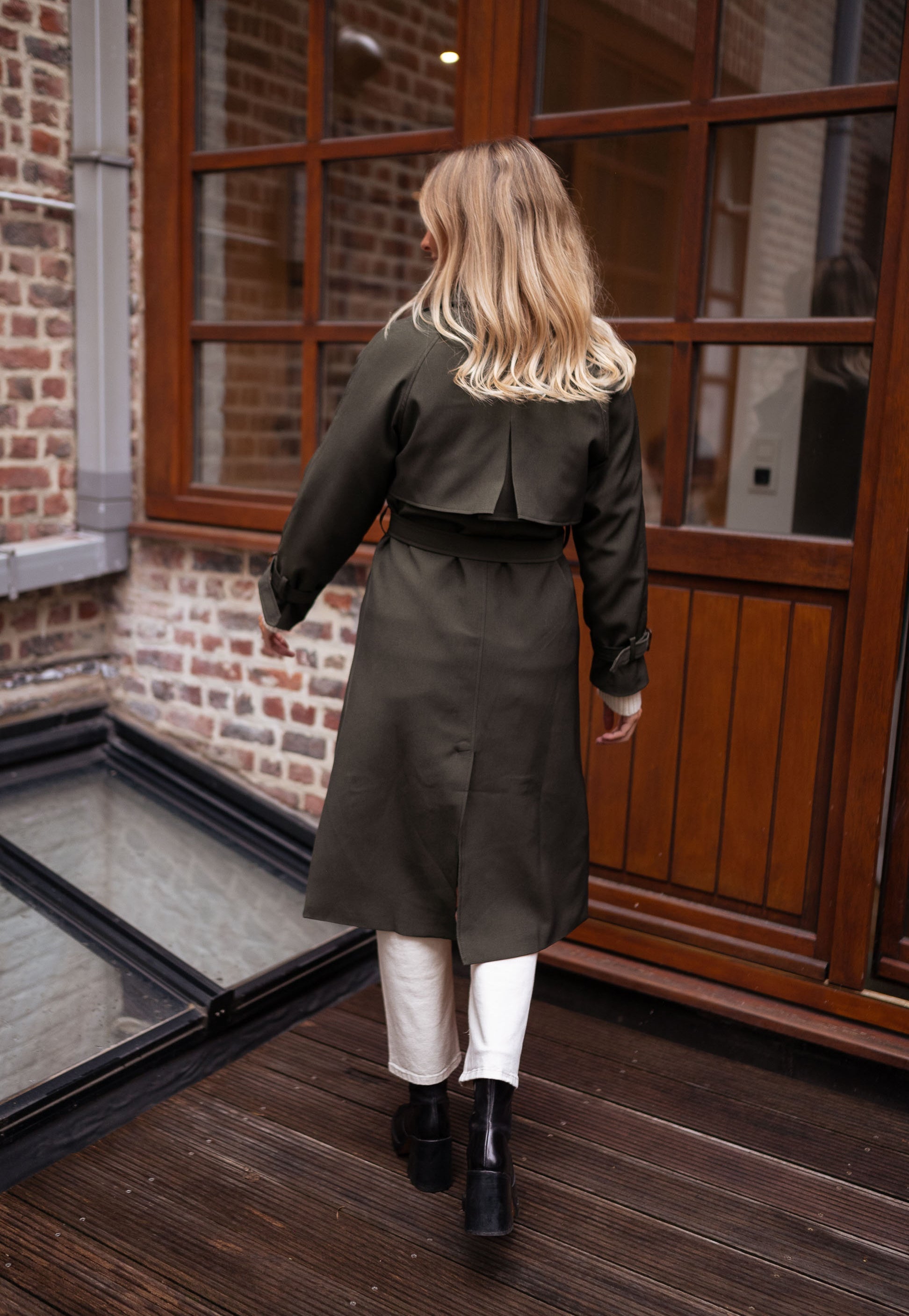 Krista | Women's Double-Breasted Long Coat - Image 4