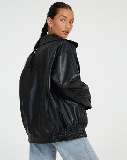 Sylvia | Women's Oversized Bomber Jacket - Image 8