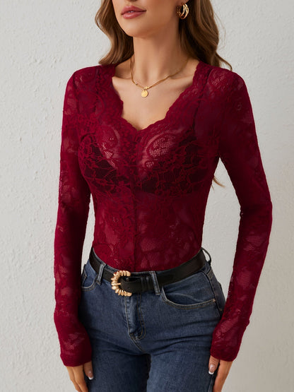 Sylvia | Elegant See-Through Lace Top for Women - Image 7