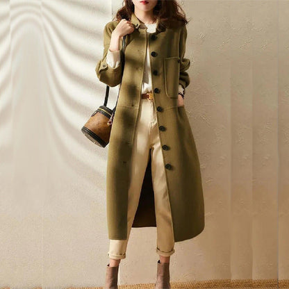 Maria | Women's Button Front A-Line Coat - Image 4