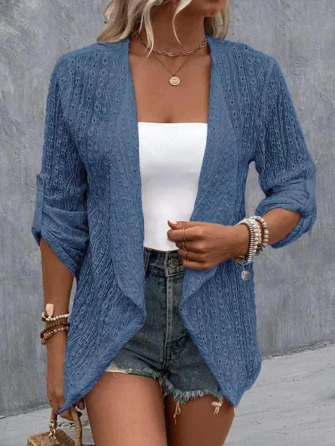 Nancy | Women's Open Front Draped Cardigan - Image 4