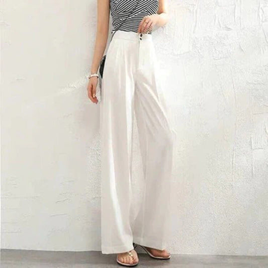 Michelle | High-Waisted Wide Leg Pants - Lightweight and Breathable - Image 1