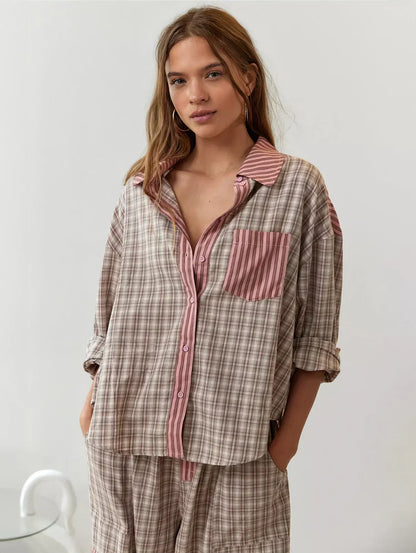 Stacy | Women's Long Sleeve Button-Down Pajama Set - Image 2