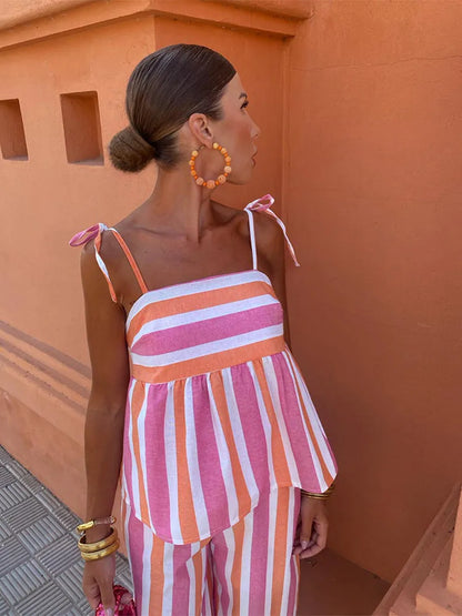 Jordan | Striped Trousers Summer Set for Chic Comfort - Image 6