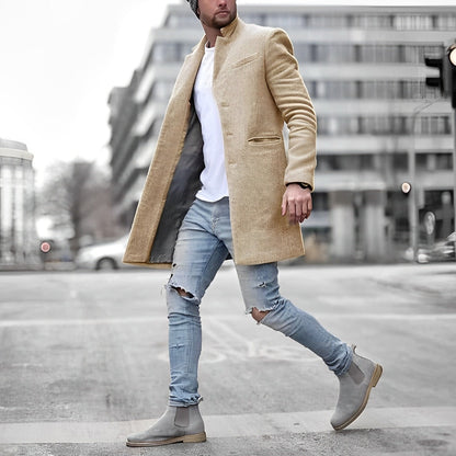 Teddy | Men's Slim-Fit Mid-Length Overcoat - Image 3