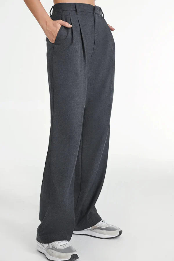 Janine | Charcoal Tailored Pants for Effortless Elegance - Image 2