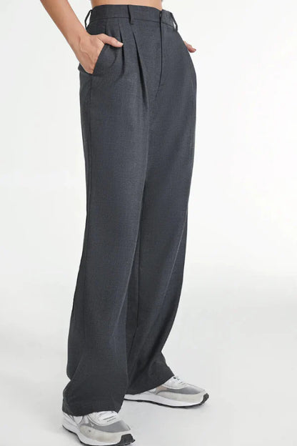 Janine | Charcoal Tailored Pants for Effortless Elegance - Image 2