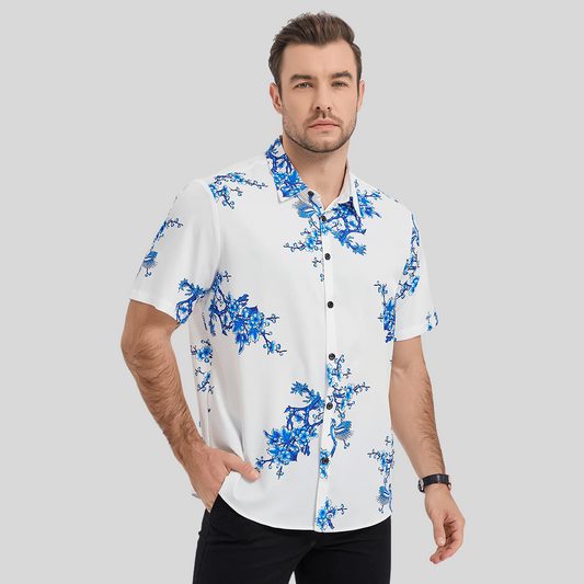Alan | Men's Stylish Floral Summer Shirt - Image 1