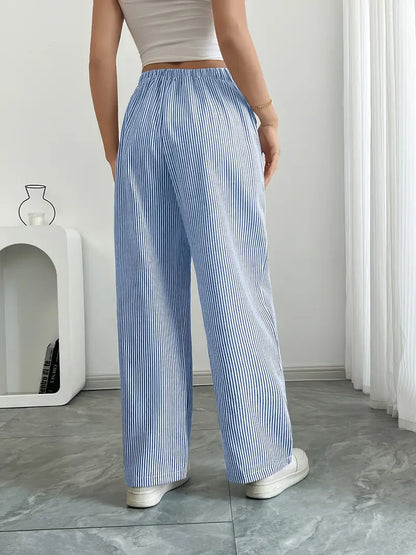 Linda | Elegant Striped Pants with Pockets in Trendy Colors - Image 17