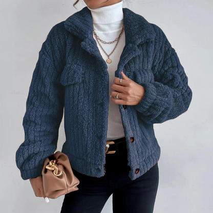 Mandy | Women's Button-Down Sherpa Jacket - Image 5