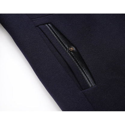 Alan | Men's Mandarin Collar Button Front Mid-Length Overcoat - Image 8