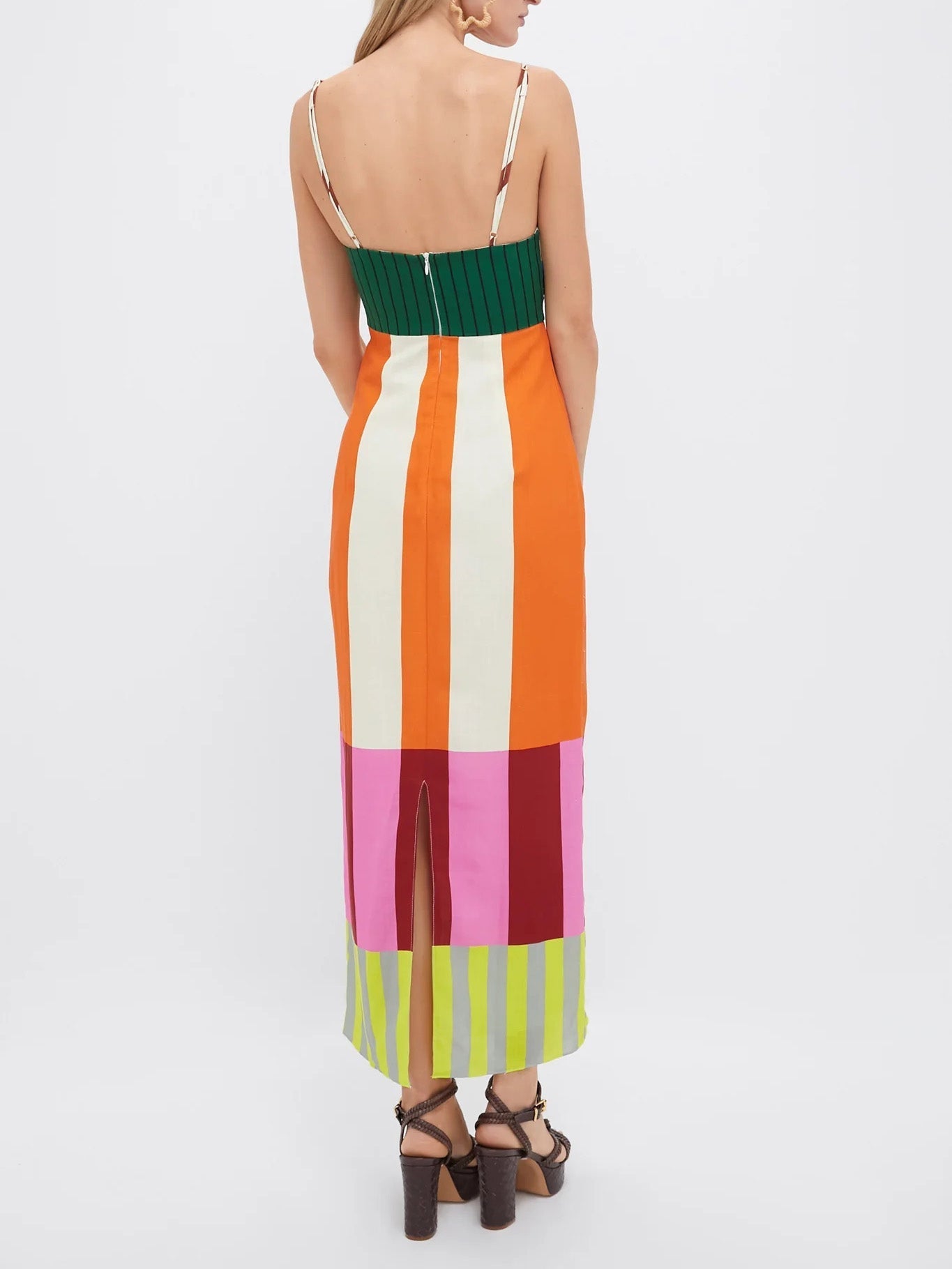 Theresa | Vibrant Geometric Striped Maxi Dress - Image 4
