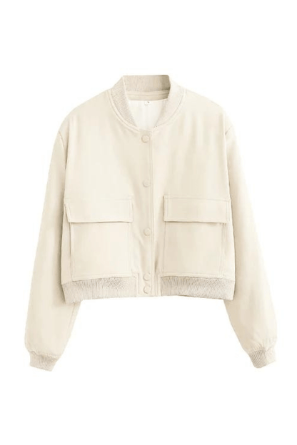 Tiffany | Women's Cropped Bomber Jacket - Image 5
