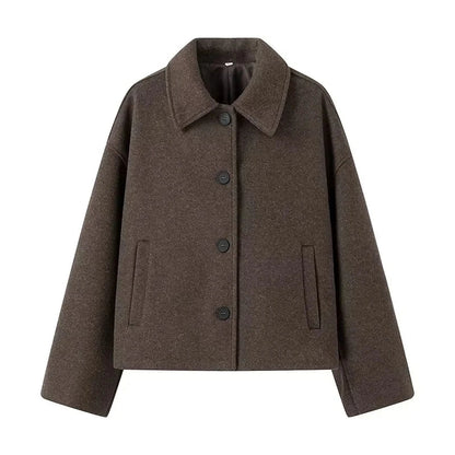 Carolyn | Women's Cropped Oversized Jacket - Image 4